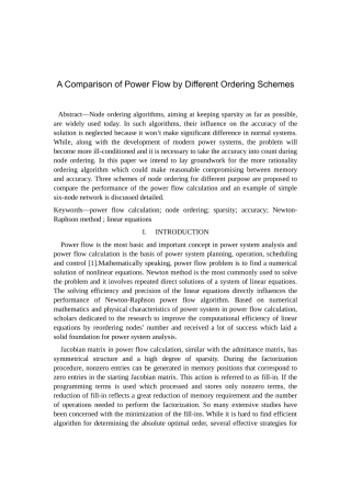 潮流不同排序方案的比较文献翻译中英文对照学士学位论文