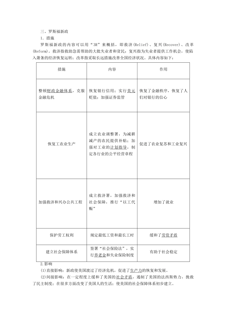 （新课标）高考历史一轮复习 模块2 第九单元 世界资本主义经济政策的调整和苏联的社会主义建设 第21讲 世界资本主义经济政策的调整教学案（含解析）-人教版高三全册历史教学案_第2页