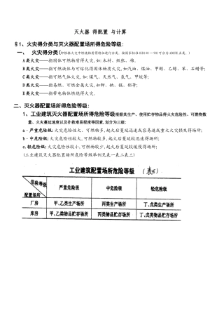 灭火器的配置与计算方法公式