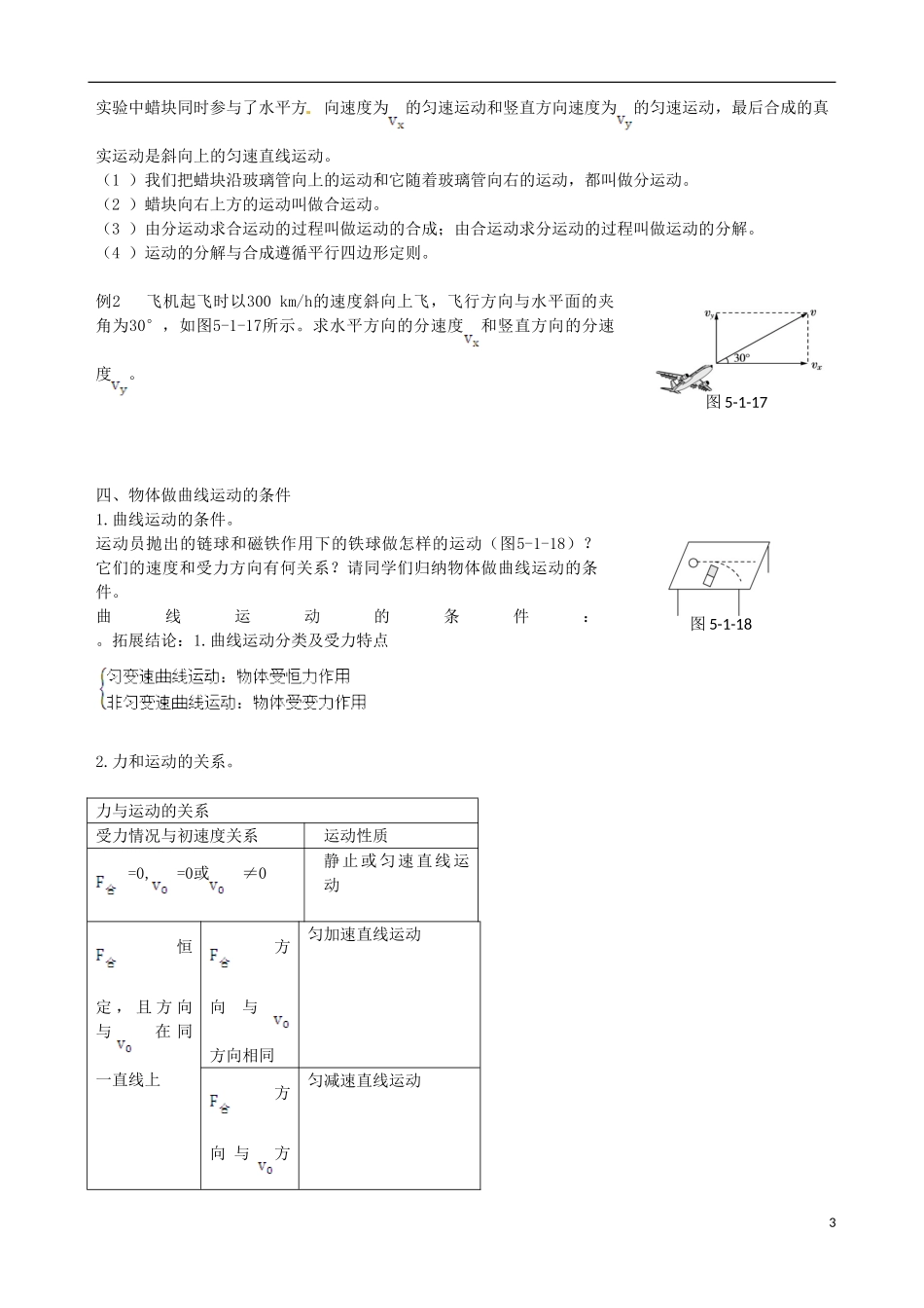 （教材全解）2013-2014学年高中物理 第5章 第1节  曲线运动课时学案 新人教版必修2_第3页