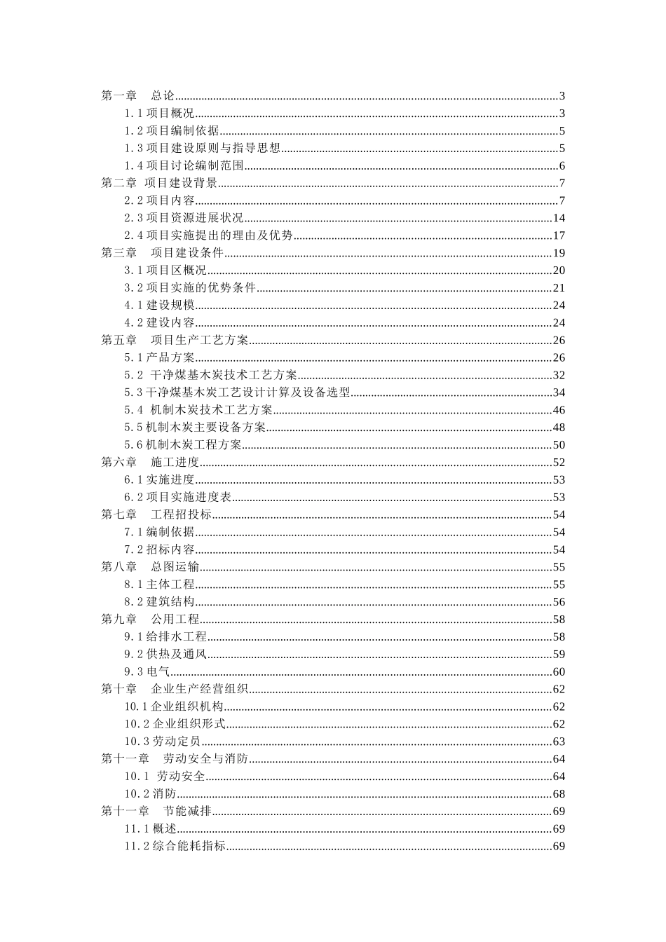 炭业循环经济示范性项目可行性研究报告书_第1页