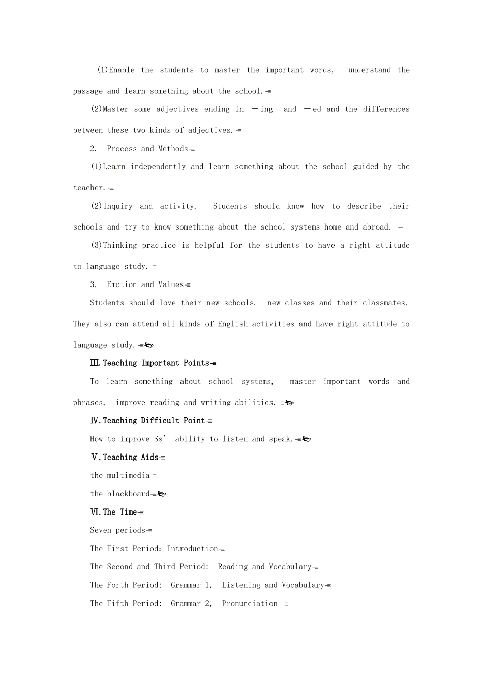 （新课标）辽宁省大连市铁路中学2014年高中英语 Module 1 My First Day at Senior High 1st period教案 外研版必修1_第3页