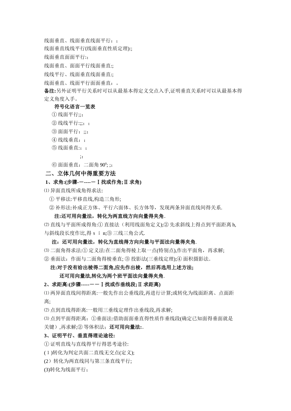 点、直线、平面之间的位置关系知识点总结_第2页