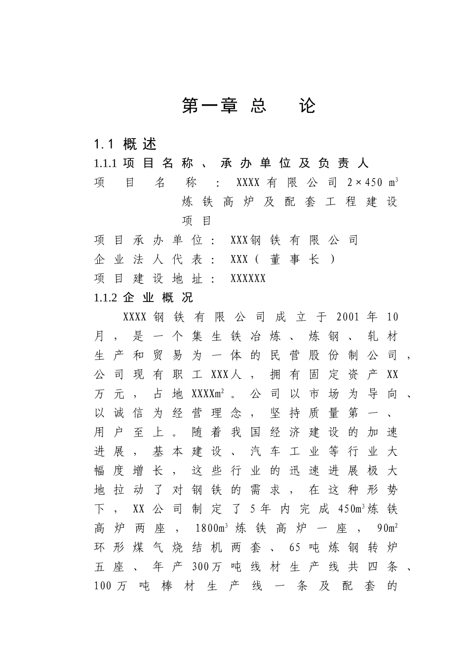 炼铁高炉及配套工程建设项目可行性研究报告_第3页