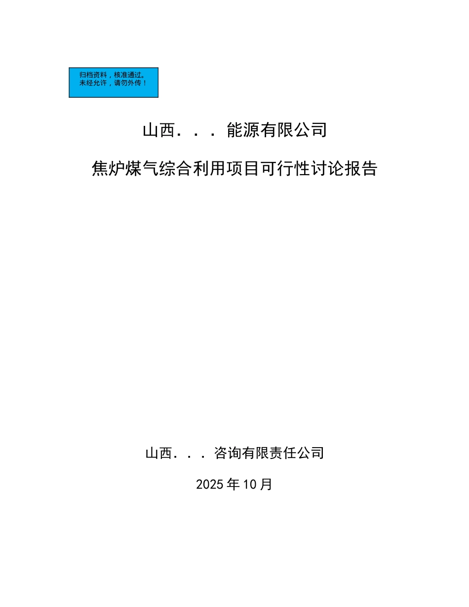 焦炉煤气利用项目建设项目可行性研究报告_第2页
