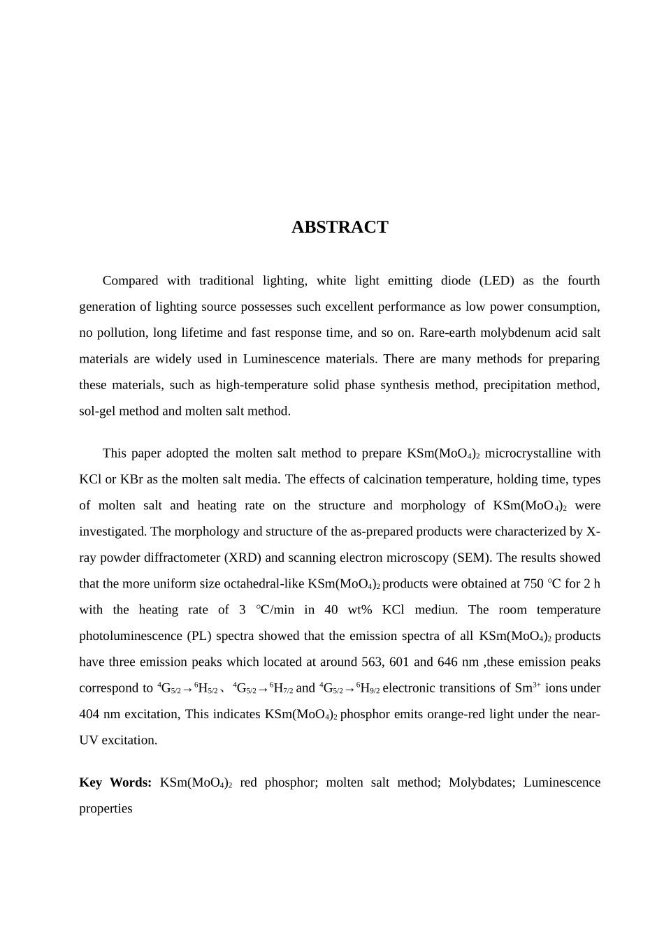 熔盐法制备ksm2粉体工艺参数的研究本科学位论文_第3页