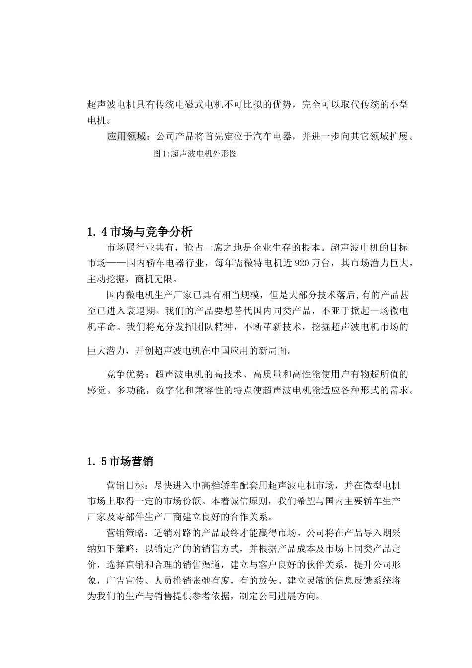 爱克森超声波电机公司创业计划书_第3页