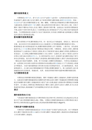 爆炸极限范围