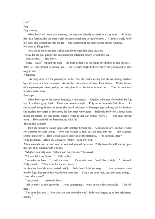 牛津英语模块三课文原文