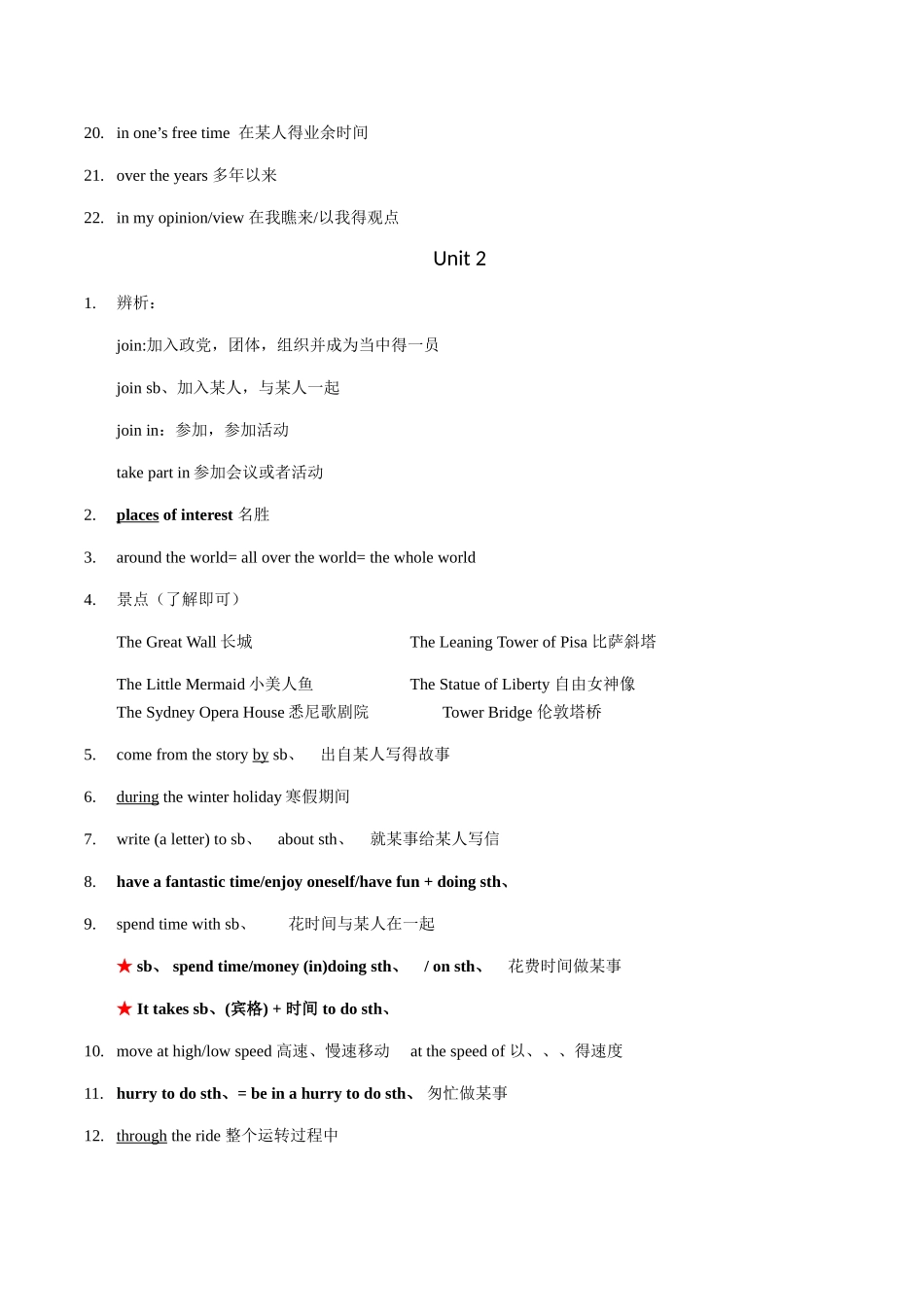 牛津译林8bB期中复习知识点整理_第2页