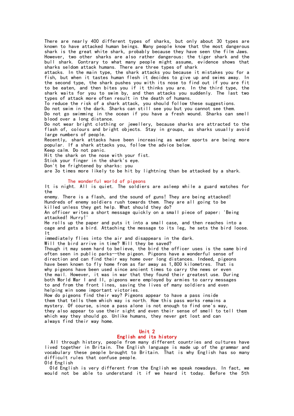 牛津高中英语模块3课文对照 翻译 百度上传_第2页