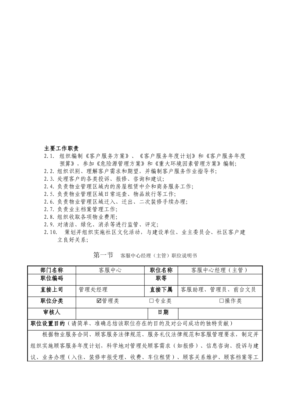 物业客服管理方案_第3页