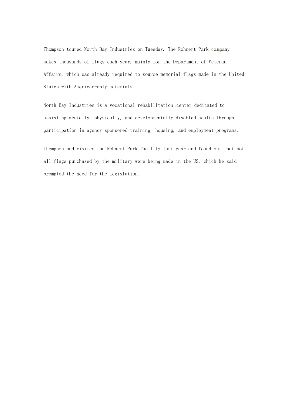 （每日一读）2014年2月高考英语考前突破 阅读理解能力 社会生活 美国国旗将由本土制造_第2页