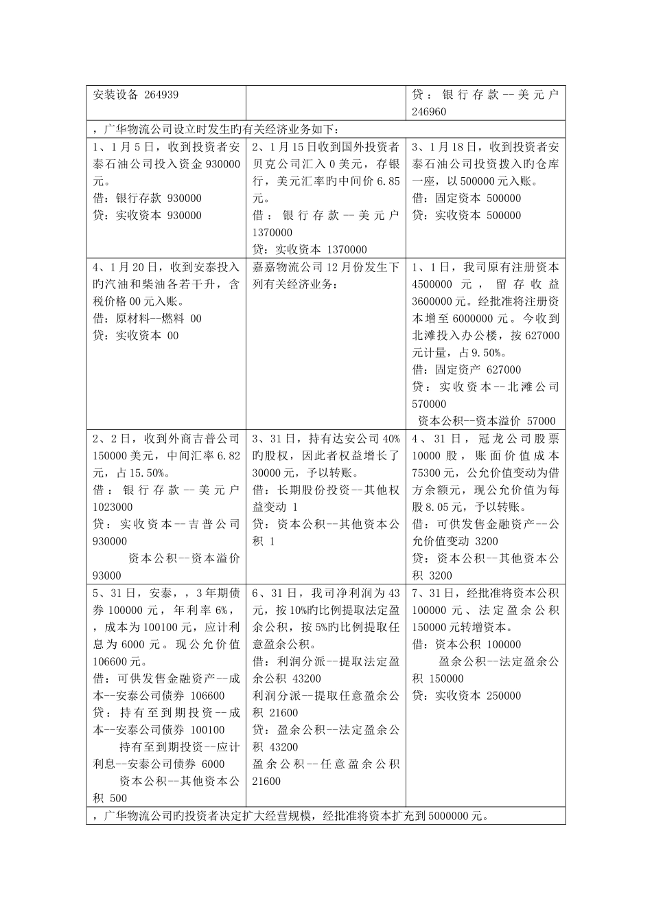 物流企业会计课后习题及答案_第3页