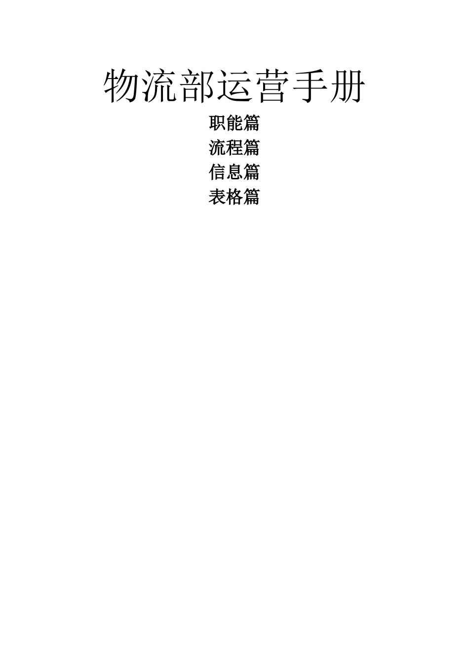 物流部运营手册_第1页