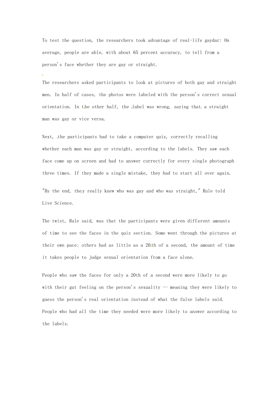 （每日一读）2014年2月高考英语考前突破 阅读理解能力 文化教育 第一印象很难改变_第2页