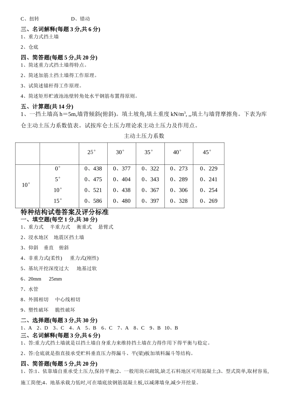 特种结构试卷及答案_第2页