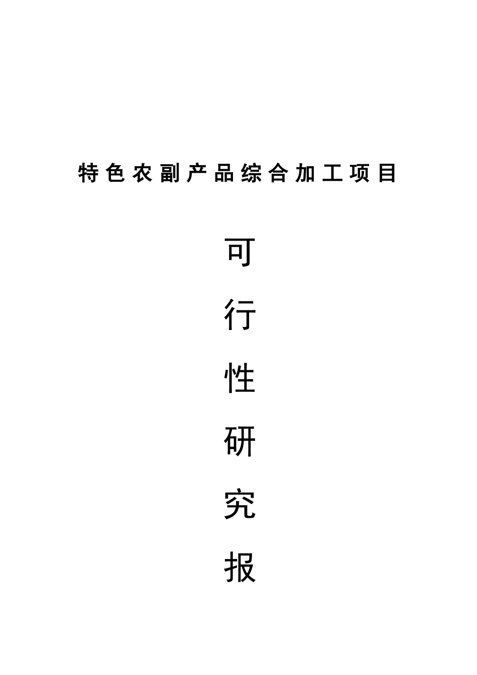 特色农副产品综合加工项目可行性研究报告_第2页