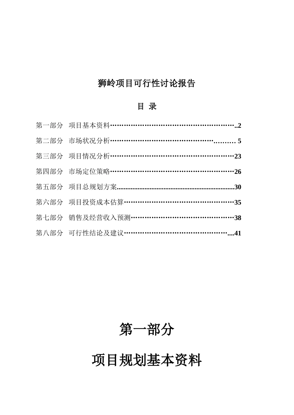 狮岭项目可行性研究报告_第2页