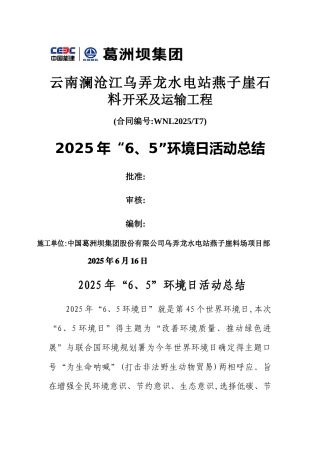 环境日活动总结 