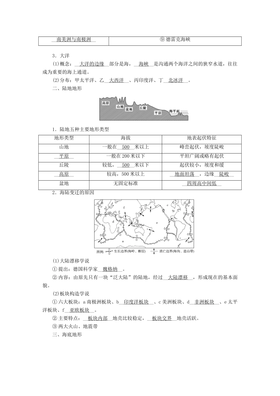 （新课标版）高考地理一轮复习 区域地理 第二篇 世界地理 第二单元 世界地理概况学案-人教版高三全册地理学案_第2页