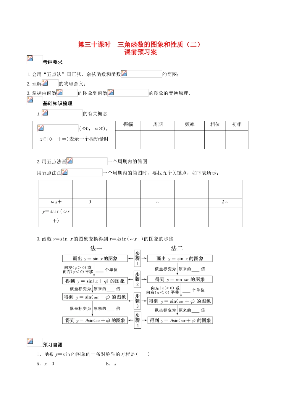（新课标）高三数学一轮复习 第3篇 三角函数的图象和性质（二）学案 理-人教版高三全册数学学案_第1页