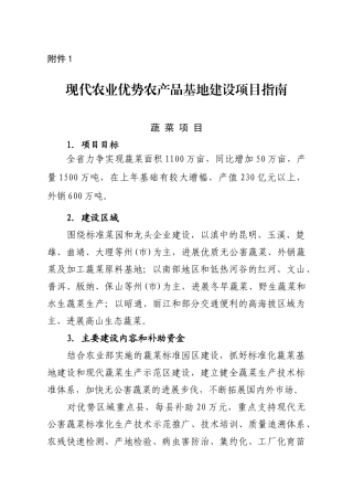 现代农业优势农产品基地建设项目指南书