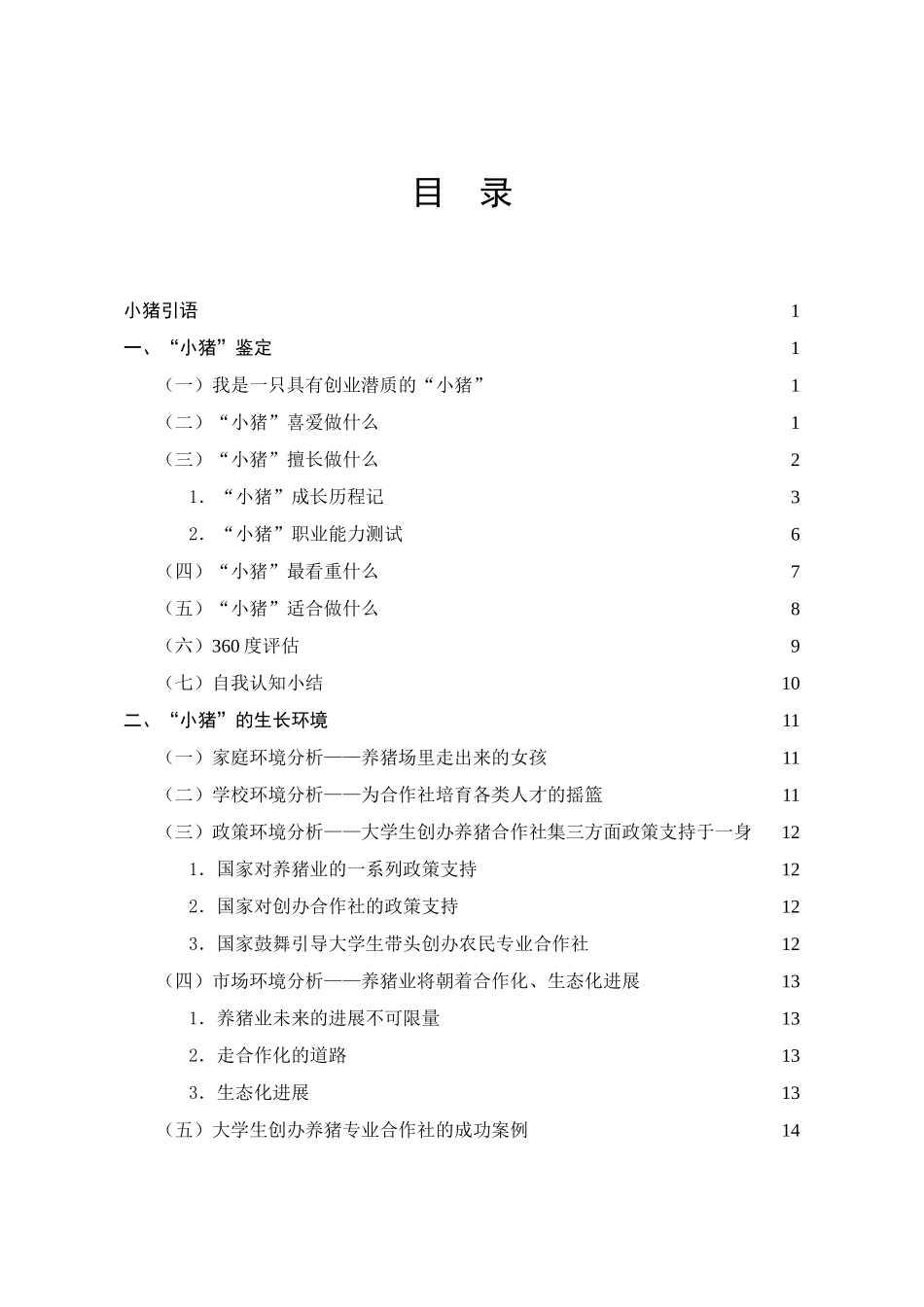 现代化养猪场大学生创业规划书_第3页