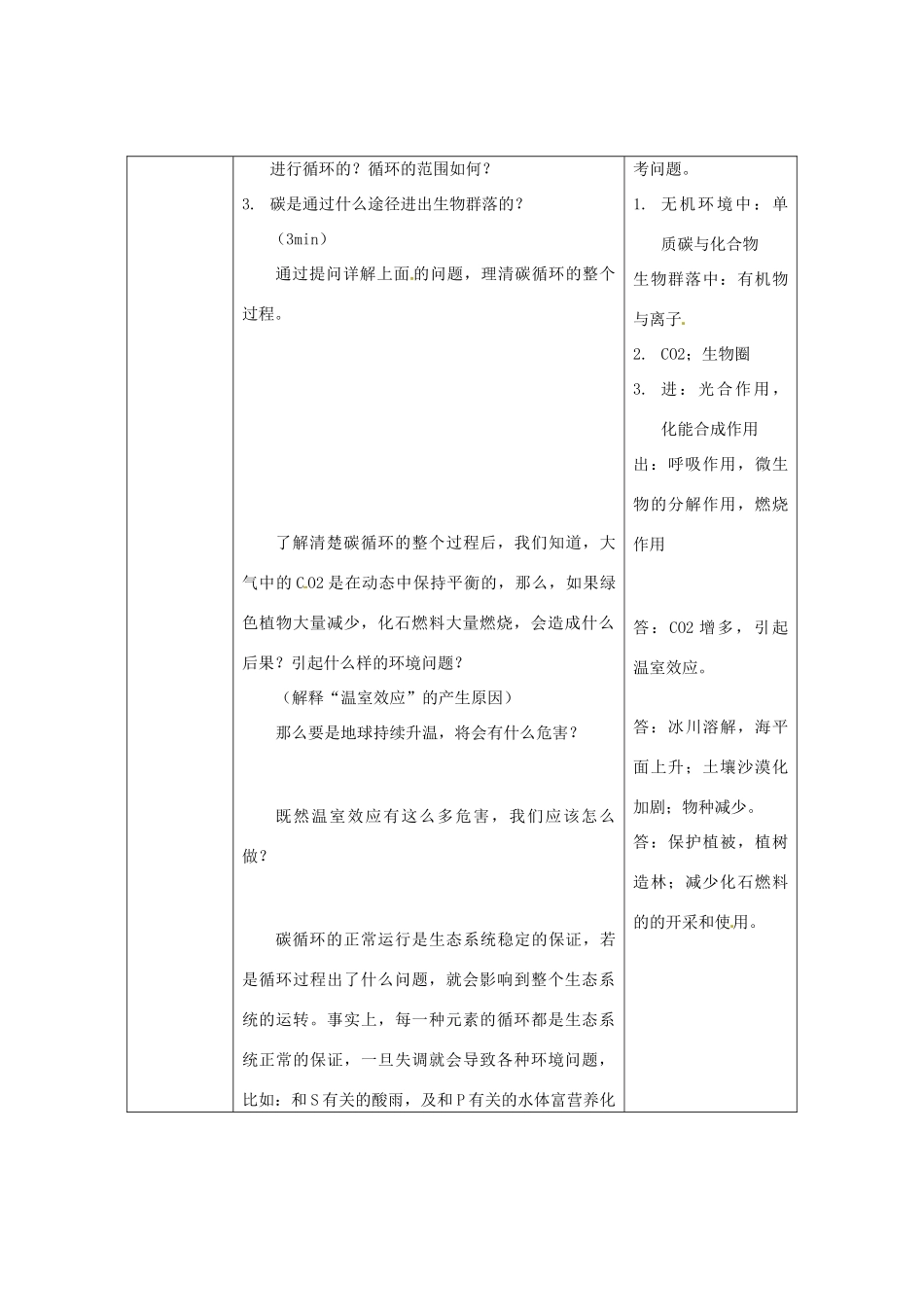 （教师用书）2015高中生物 第五章 第三节 生态系统的物质循环新课教学过程2 新人教版必修3_第2页