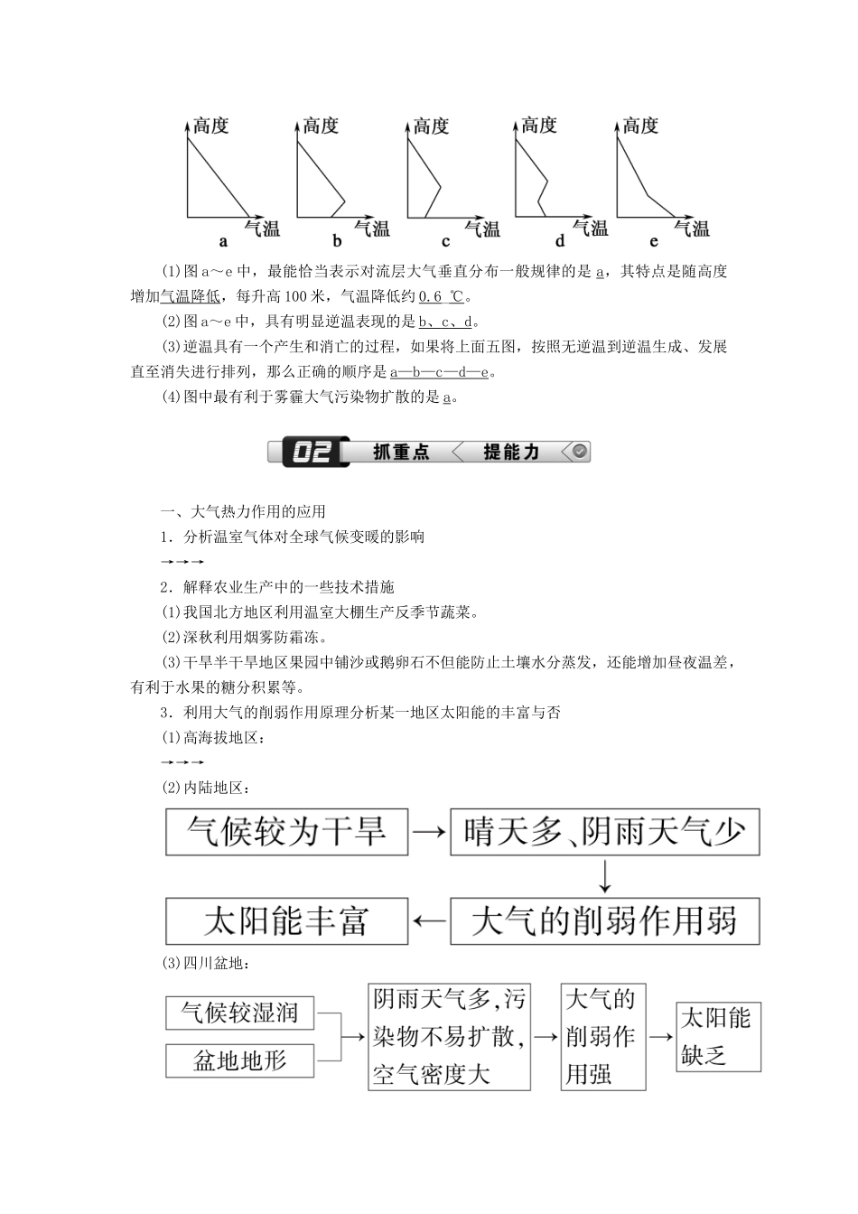（新课标版）高考地理总复习 第6讲 冷热不均引起的大气运动学案-人教版高三全册地理学案_第2页