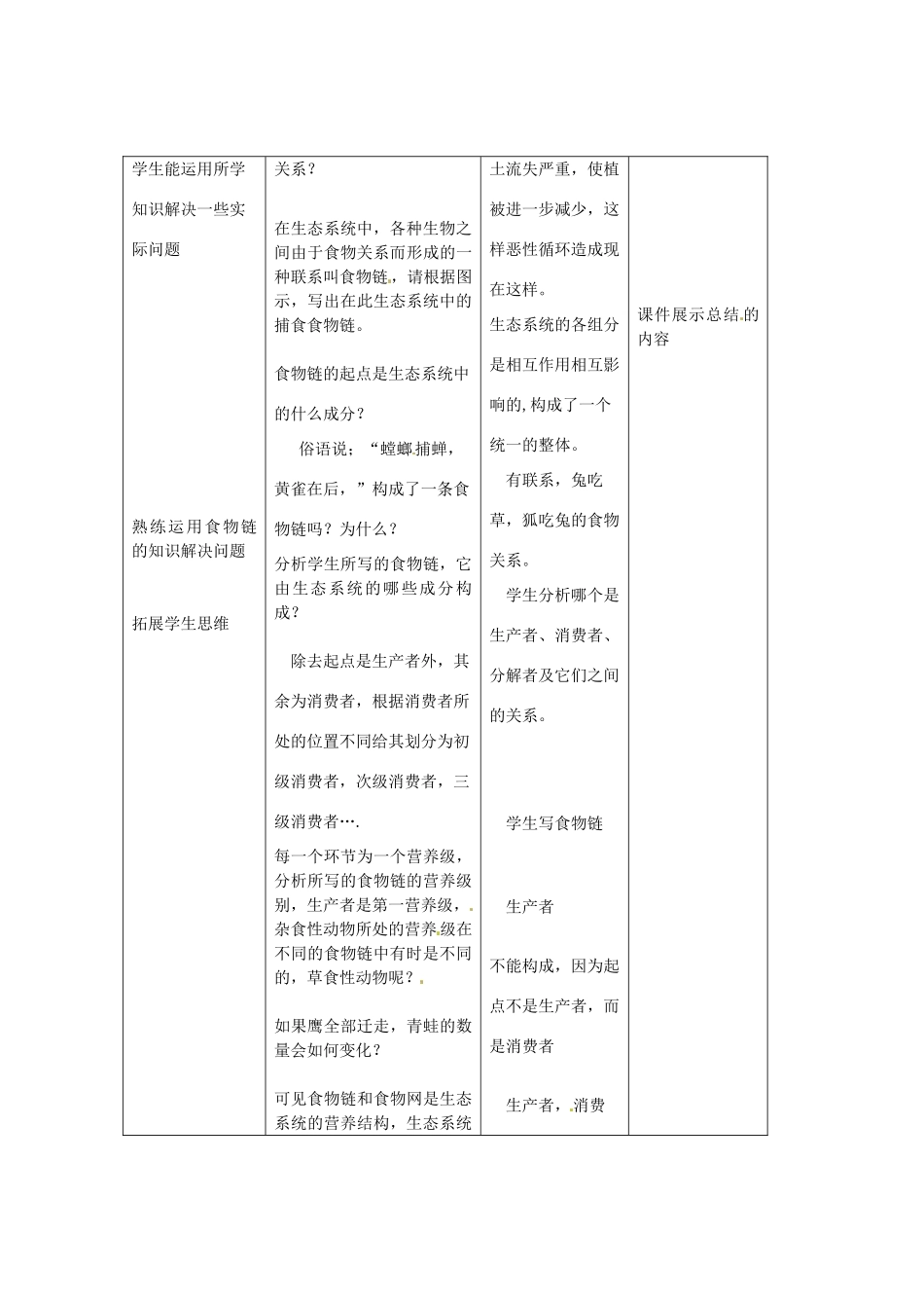 （教师用书）2015高中生物 第五章 第一节 生态系统的结构新课教学过程1 新人教版必修3_第3页