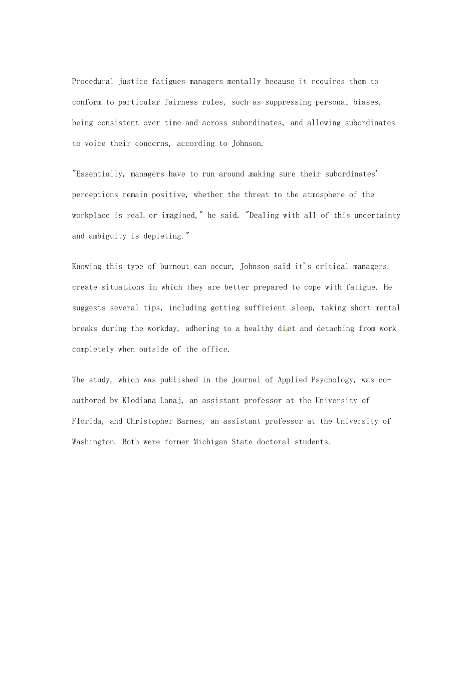 （每日一读）2014年3月高考英语考前突破 阅读理解能力 文化教育 公平处事的老板容易疲惫_第2页