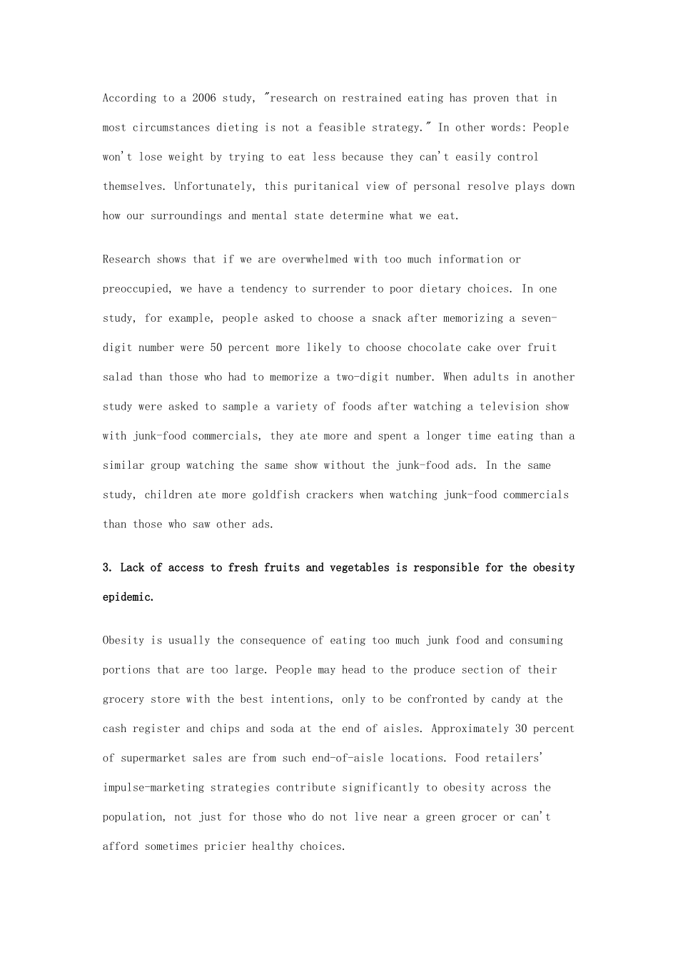 （每日一读）2014年3月高考英语考前突破 阅读理解能力 文化教育 五个关于肥胖的谬见和误解_第2页