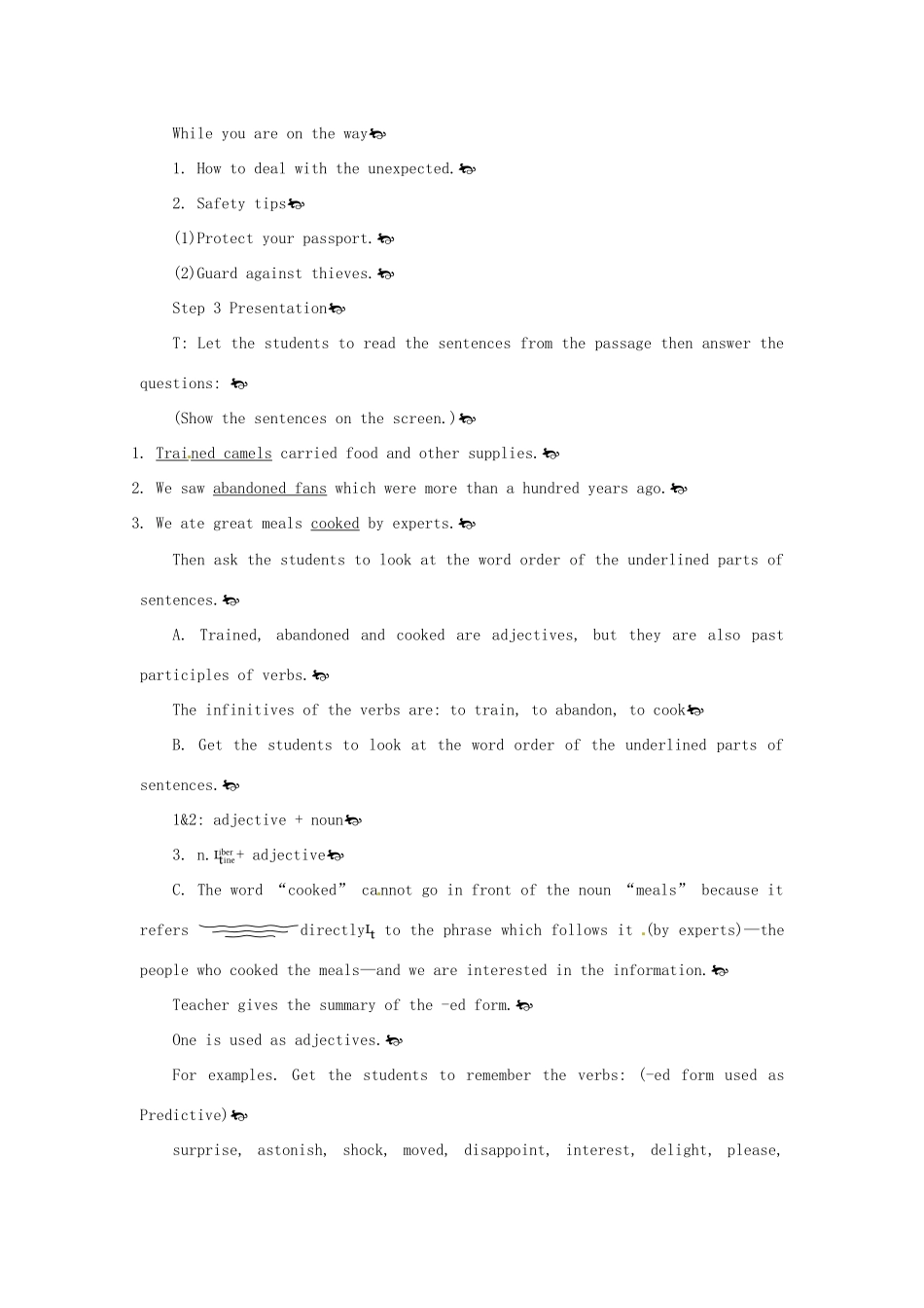 （新课标）辽宁省大连市铁路中学2014年高中英语 Module 3 My First Ride on a Train 4th period教案 外研版必修1 _第2页