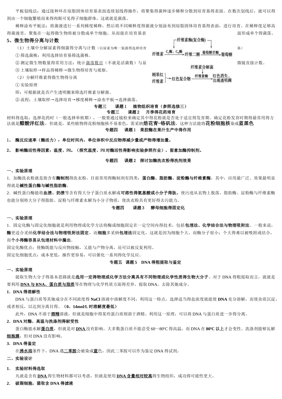 生物选修一知识点汇总_第2页