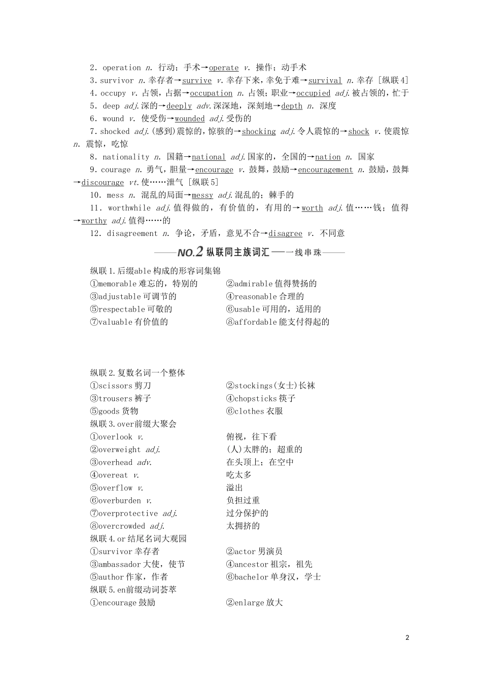 （新课改）高考英语一轮复习 Module 6 War and Peace学案（含解析）外研版选修6-外研版高三选修6英语学案_第2页