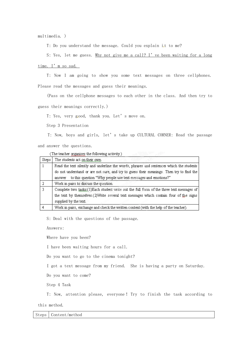 （新课标）辽宁省大连市铁路中学2014年高中英语 Module 6 The Internet and Telecommunications 7th period教案 外研版必修1_第3页