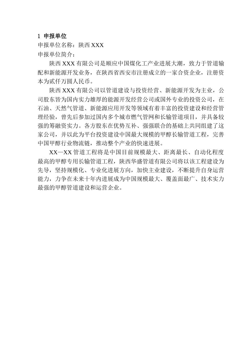 甲醇管道工程建设项目资金申请报告_第3页