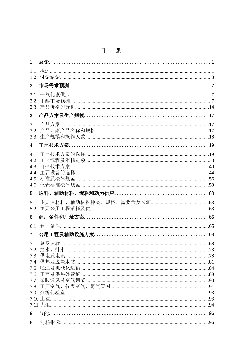 甲醇项目可行性研究报告_第2页