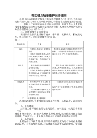 电动机轴承保养细则