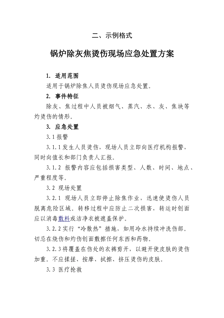 电发集团公司现场应急处置方案--大学毕设论文_第3页
