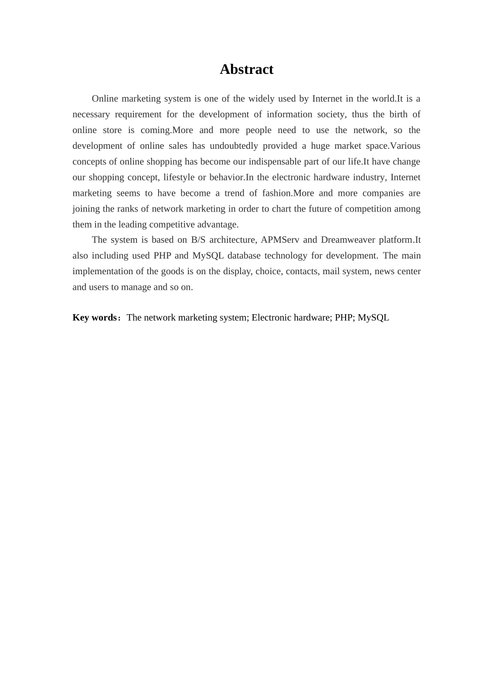 电子五金类网络商店的设计与开发学位论文_第2页