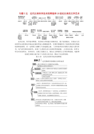 （江苏专版）高考历史一轮复习 模块三 文化发展历程 专题十五 近代以来科学技术的辉煌和19世纪以来的文学艺术 第31讲 近代以来科学技术的辉煌学案（含解析）人民版-人民版高三全册历史学案