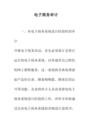 电子商务审计