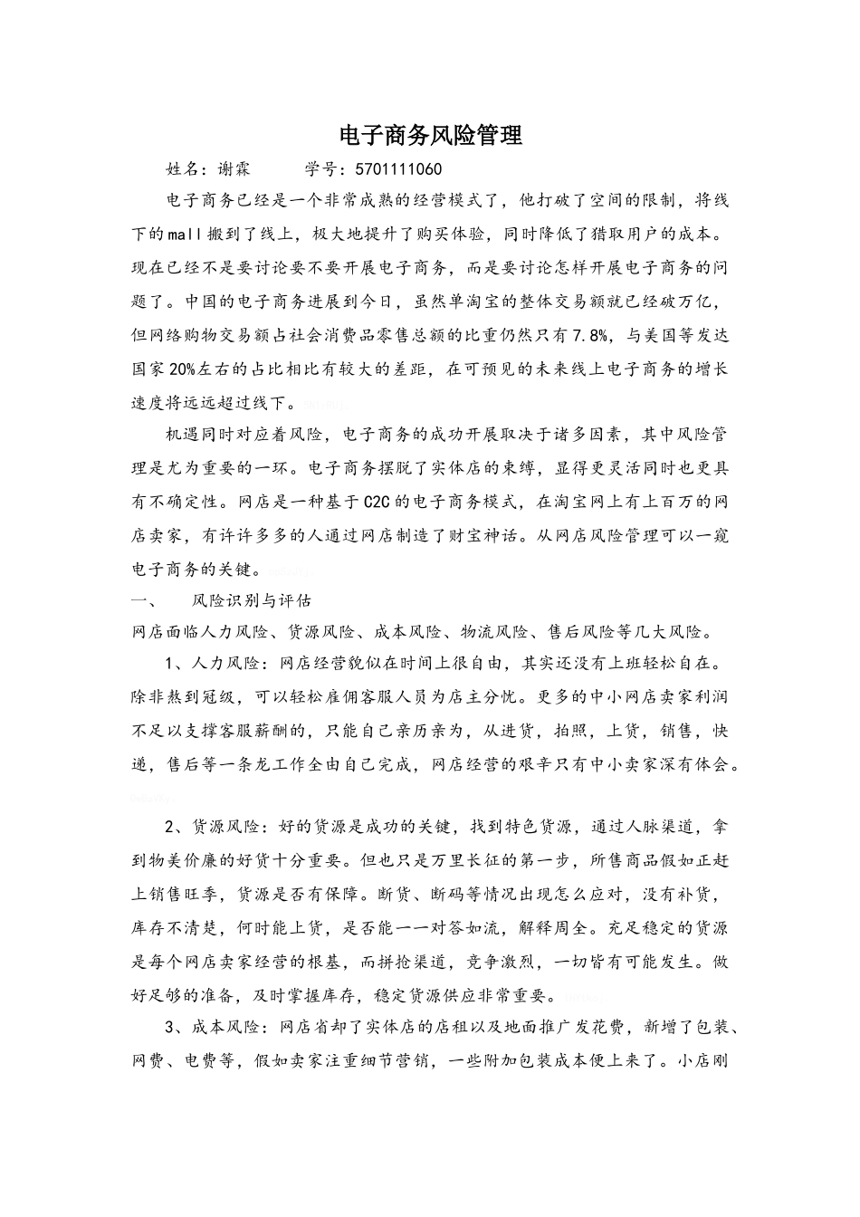 电子商务风险管理_第1页