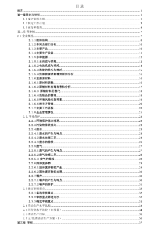 电子清洁生产审核报告