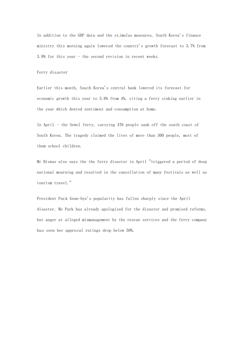 （每日一读）2014年7月高考英语考前突破 阅读理解能力 财经新闻 韩国政府拨款400亿促进经济增长_第2页