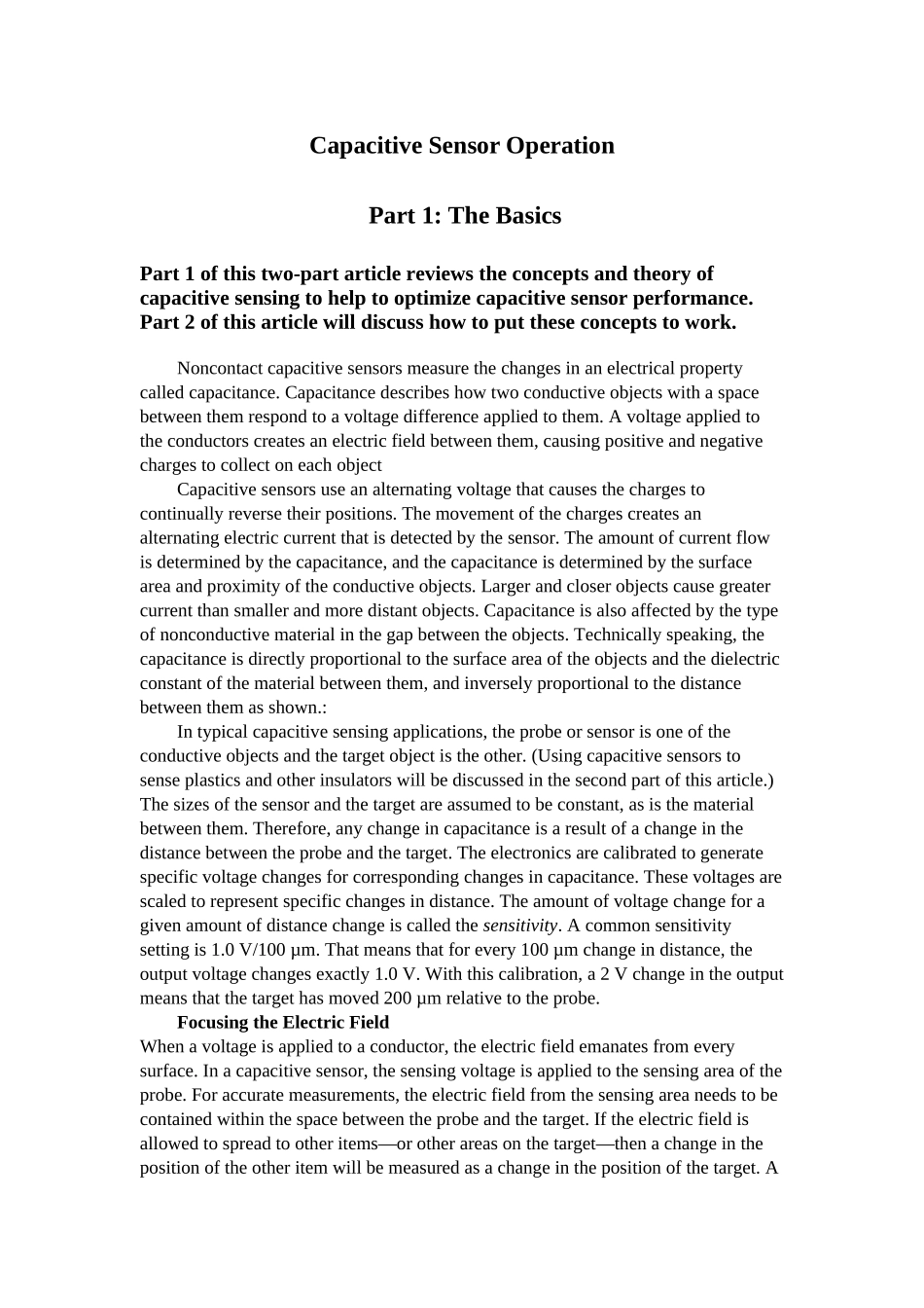 电气类英文--电容式传感器操作capacitive-sensor-operation—-毕业论文设计_第1页