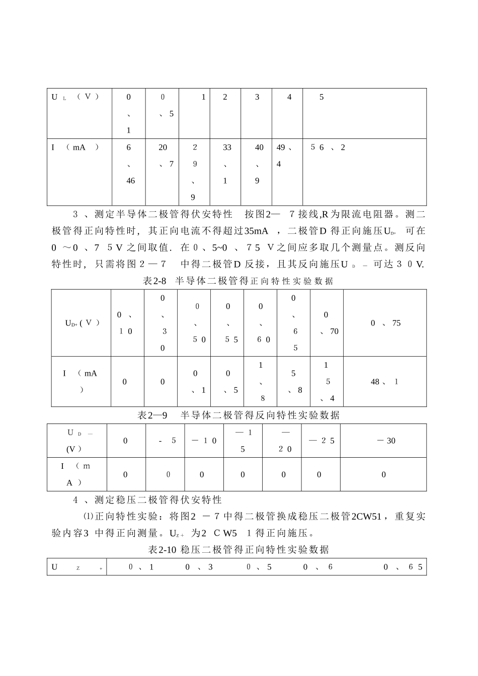 电路元件伏安特性的测绘_第3页