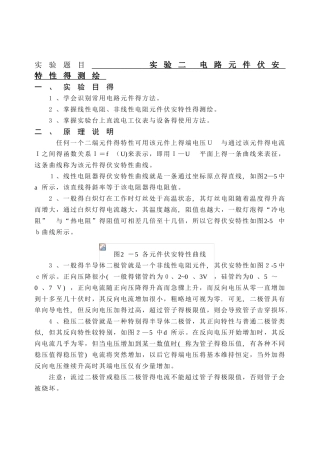 电路元件伏安特性的测绘